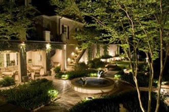 Landscape LED low voltage security and accent lighting for safety and Andys Sprinkler Drainage is your install and repair professionals of Alamo Heights Tx